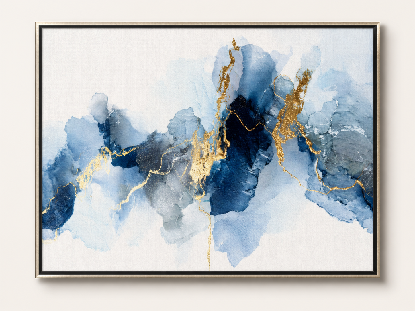Blue Mineral Abstract by Joyhome Arts