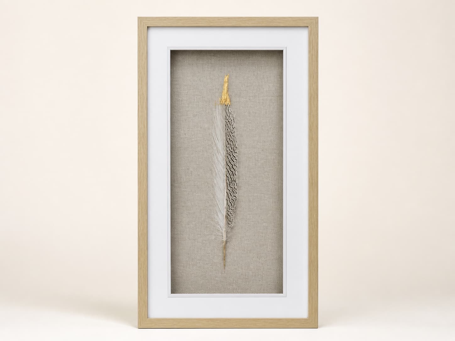 Cuadro en relieve de plumas image 1