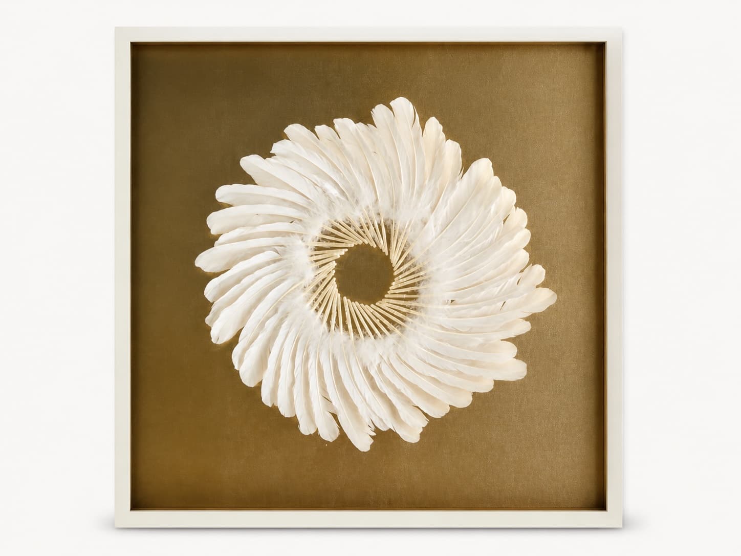 Cuadro en relieve de plumas image 1