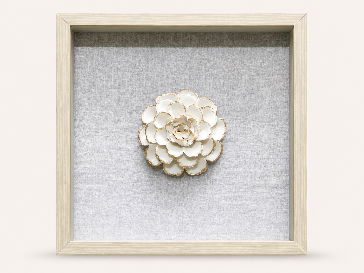Porcelain Flower Shadow Box image 1