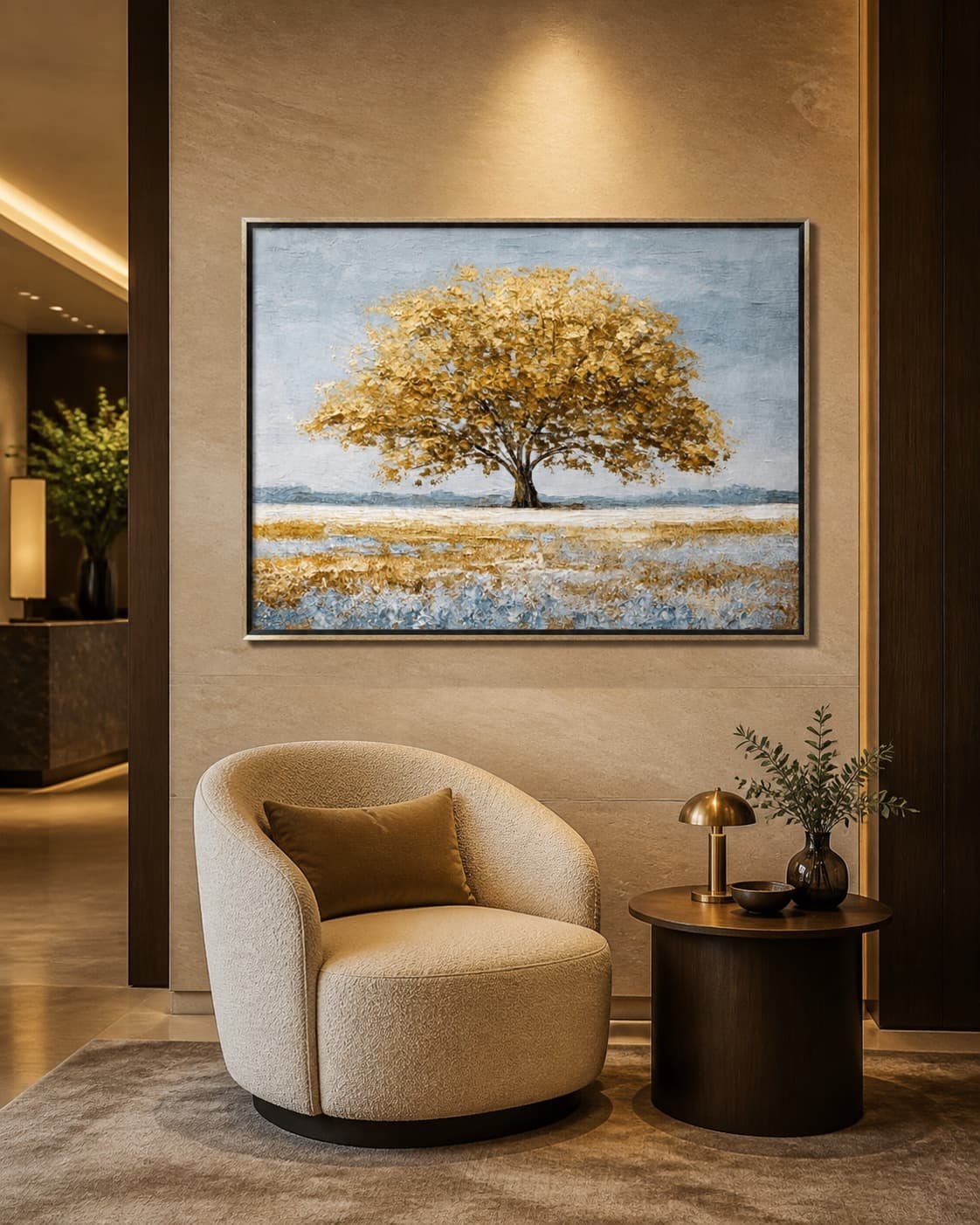 Custom Joyhome Arts wall art in a hospitality interior